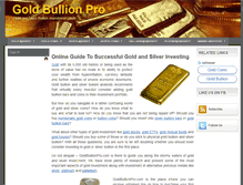 Tablet Screenshot of goldbullionpro.com